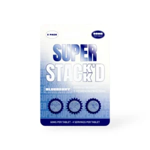 SUPER STACK’D Extra Strength 7-Hydroxymitragynine Tablets Blueberry 60mg Per Tablets